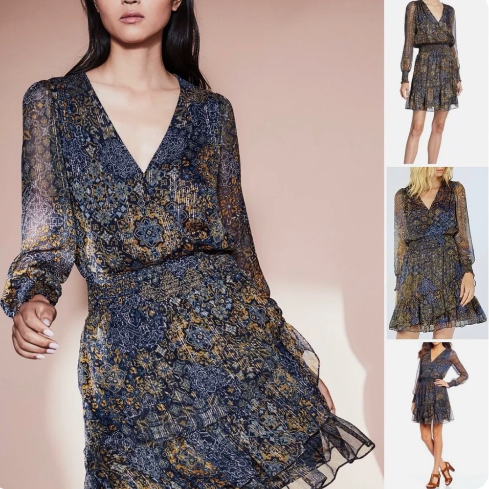 MICHAEL KORS faux wrap mini dress